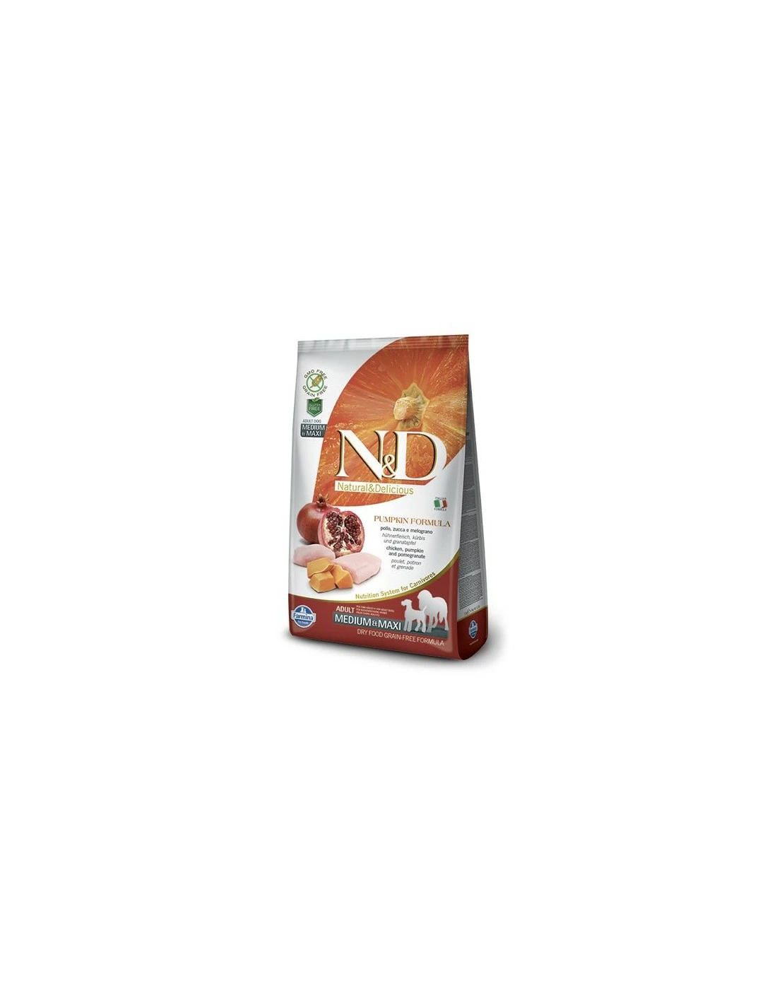 Farmina N&D Farmina Dog - N&D Grain Free - ZUCCA, Pollo & Melograno - Adult Medium & Maxi - 2,5 Kg
