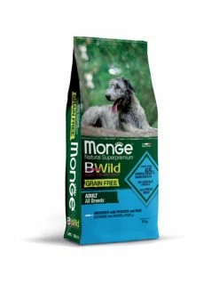 Monge Cane - Bwild - Adult Grain Free - All Breeds - Acciughe Patate Piselli - 12 Kg