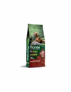 Monge Cane - Bwild - Adult Grain Free - All Breeds - Agnello Patate Piselli - 12 Kg
