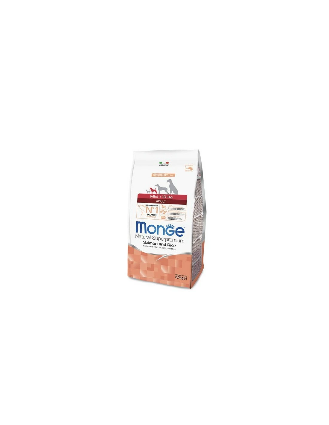 Monge Cane - Speciality Line - Mini Adult Salmone E Riso - 7,5 Kg