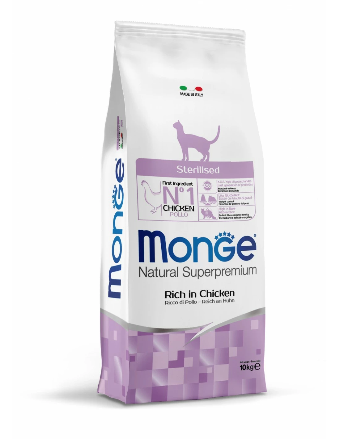 Monge Gatto - Natural Superpremium - Sterilised - Ricco Di Pollo - 10 Kg