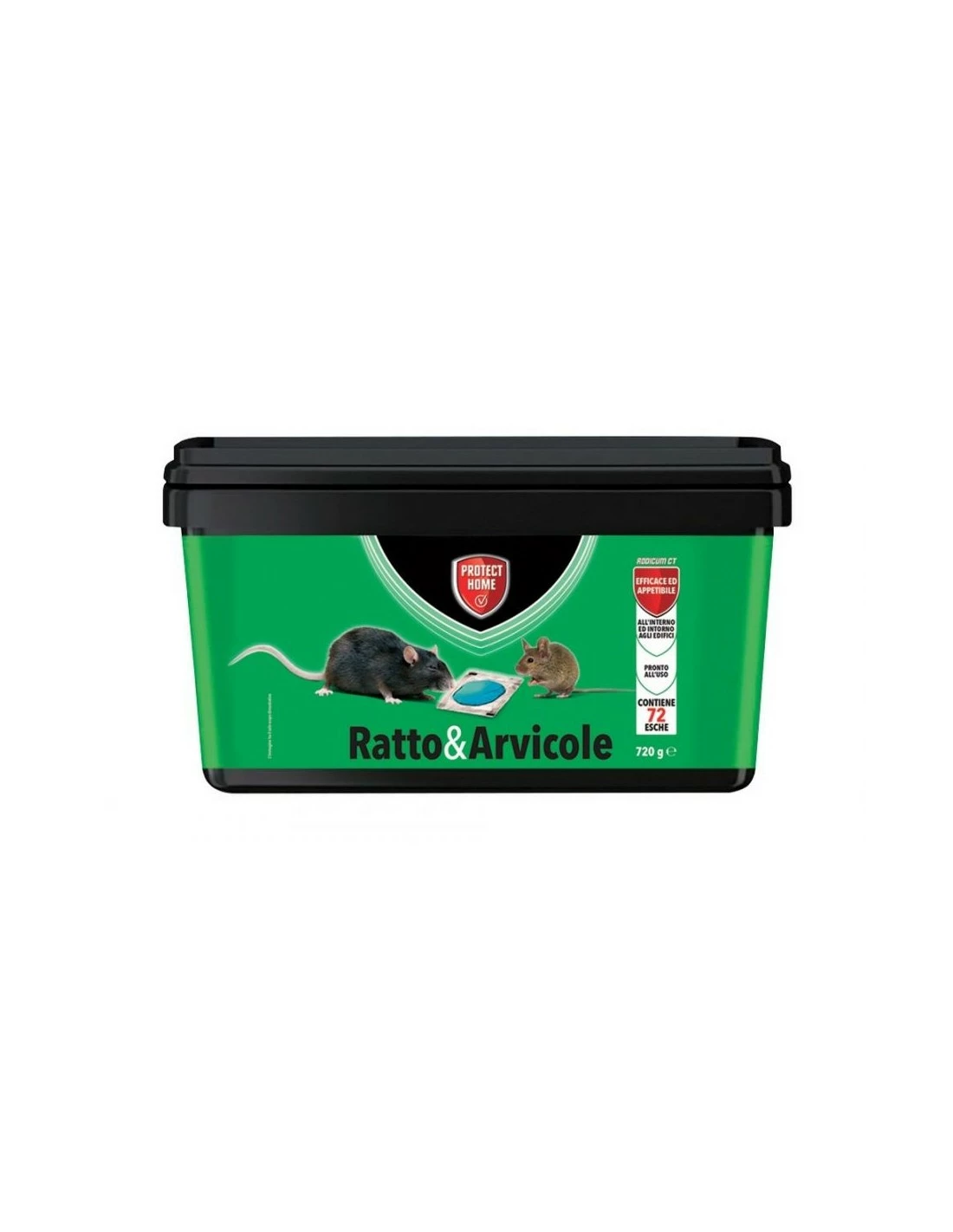 Protect Garden Protect Home - Esca Rodenticida In Pasta - 72 Esche - 720g